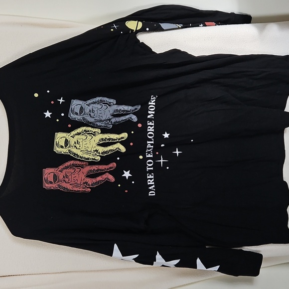 Black Womens Long Sleeve Shirt - Picture 3 of 3